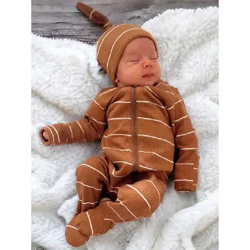 Rust Stripe Onesie