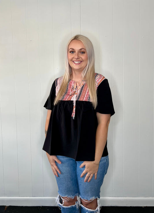 Black Tribal Short Sleeve