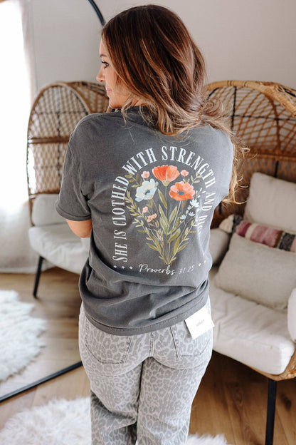 Strength & Dignity Graphic Tee - Comfort Colors