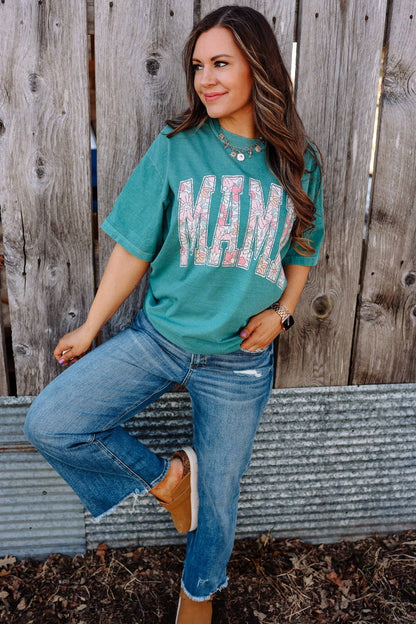 Floral Mama Graphic Tee - Comfort Colors