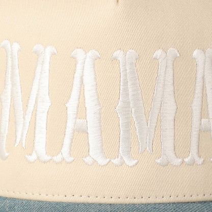 MAMA Typographic Design Embroidery Baseball Cap