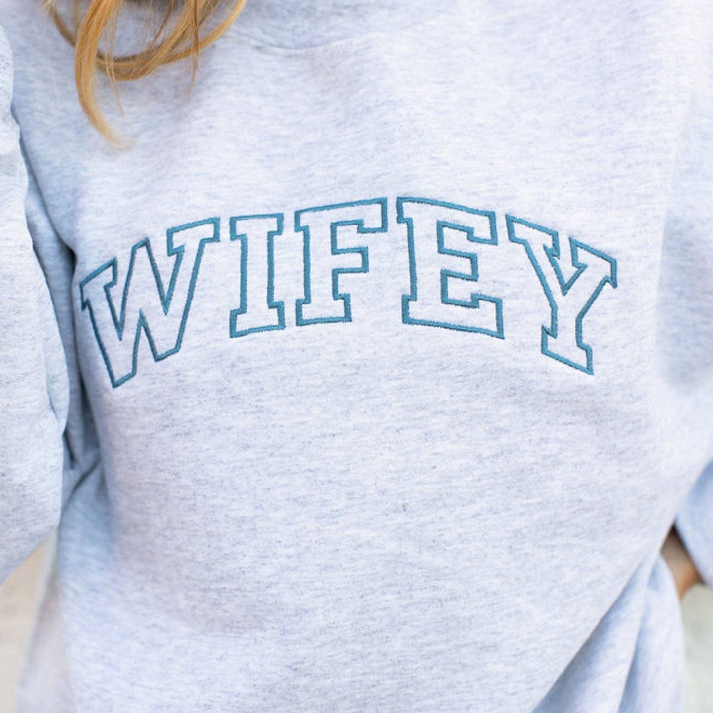 WIFEY Athletic Block Crewneck Sweatshirt
