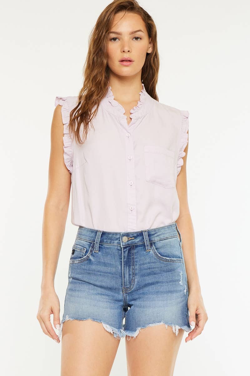 Mid Rise Soft + Stretchy Denim Shorts - Kan Can