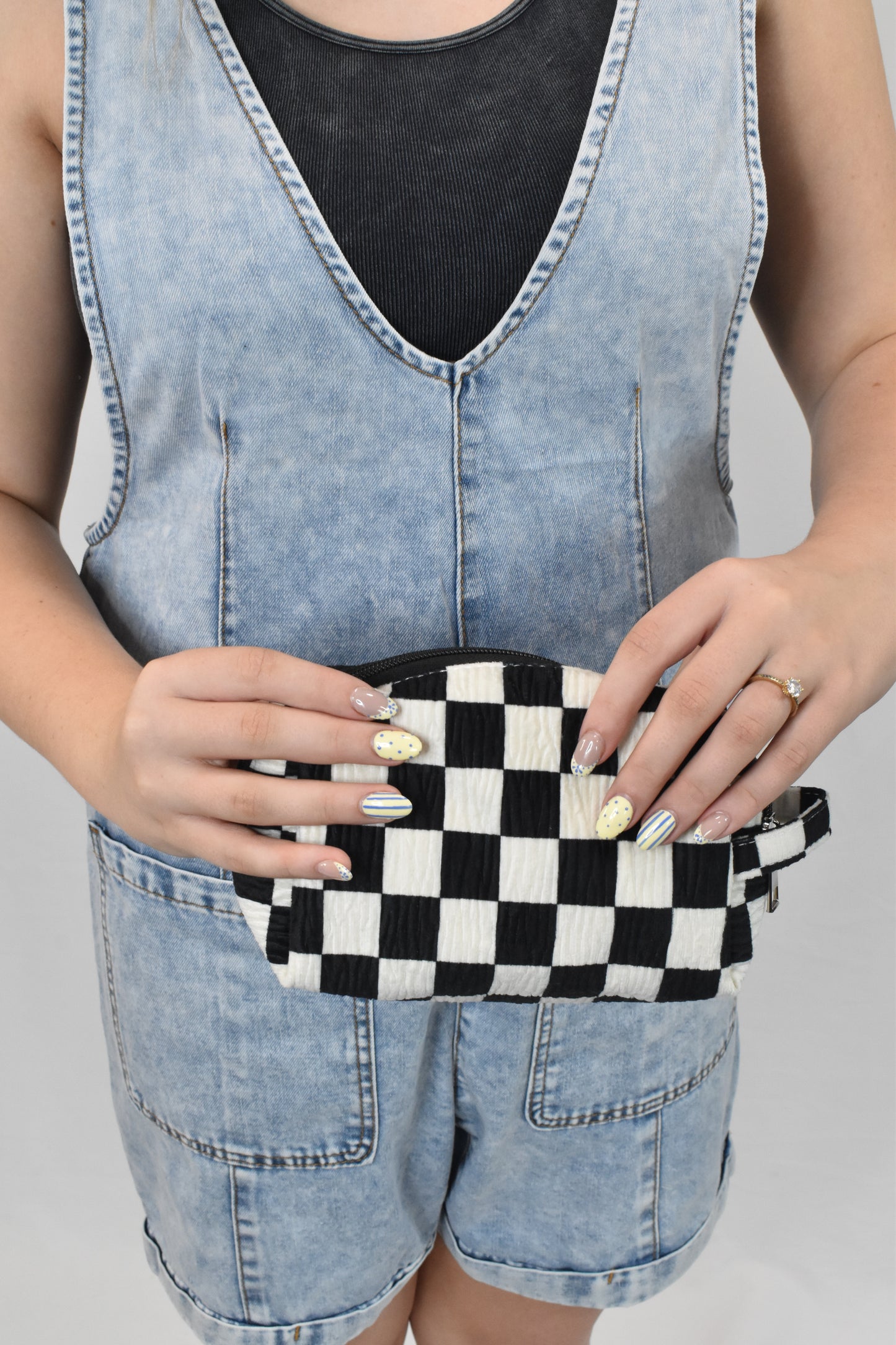 Checkered Makeup Bags