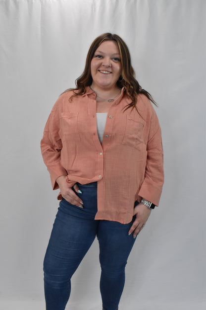 Lightweight Button Down Long Sleeve