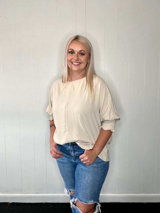 Tan Oversized Blouse