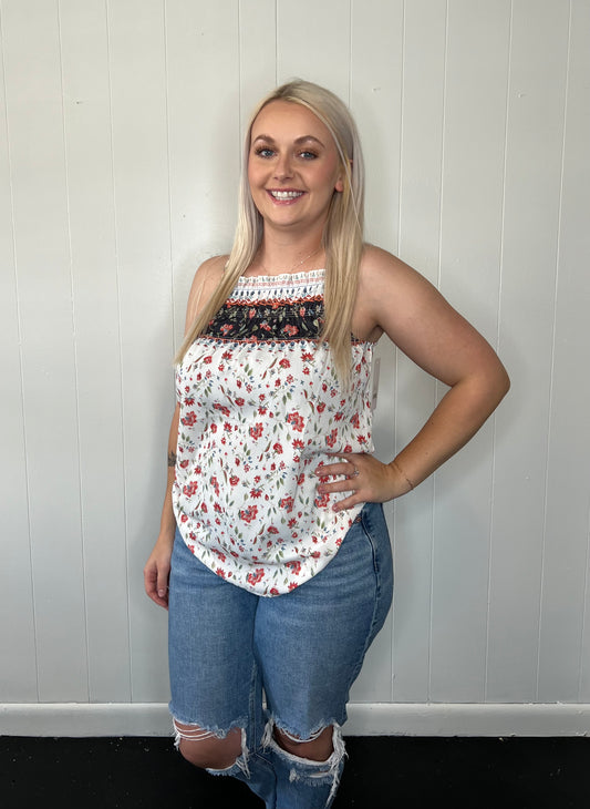Multicolored Floral Tank Top
