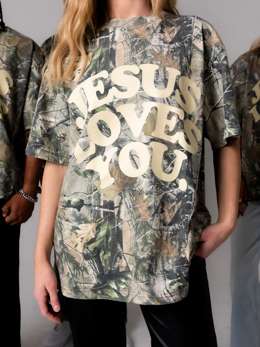Camo Jesus Loves You - Unisex